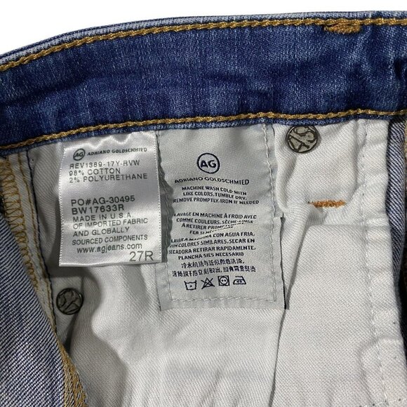 AG Adriano Goldschmied Jeans Women Sz 27R The Legging Ankle Super Skinny Ripped - Picture 7 of 16